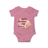 BabyÕs First Wish for Dad | Happy Birthday Romper | Adorable Baby Bodysuit/Onesie Outfit - ONION - 0 - 3 Months Old (Chest 16")