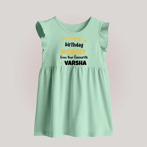 Baby's First Wish for Mom | Happy Birthday Baby Frock | Name Print Available