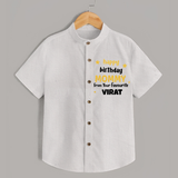 Baby's First Wish for Mom | Happy Birthday Shirt | Name Print Available - WHITE - 0 - 6 Months Old (Chest 23")