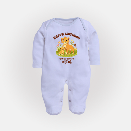 1st Birthday Wish for Mom from Baby | Cotton Printed Sleep Suit/Full Sleeve Romper
