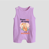 Romper/Sleeveless Romper for Mom's Birthday | Adorable Baby Romper/Sleeveless Romper Outfit - LILAC - 0 - 5 Months Old (Chest 18")