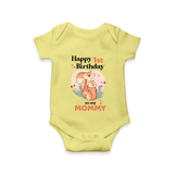 Bodysuit/Onesie for Mom's Birthday | Adorable Baby Romper Outfit - PASTEL YELLOW - 0 - 3 Months Old (Chest 16")