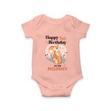 Bodysuit/Onesie for Mom's Birthday | Adorable Baby Romper Outfit - PEACH - 0 - 3 Months Old (Chest 16")