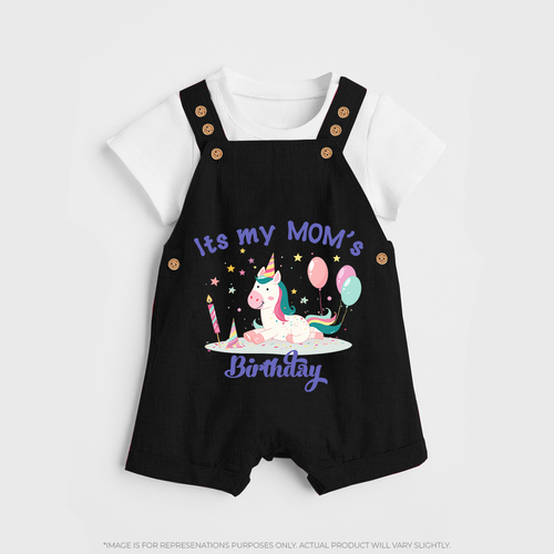 Newborn Dungaree Set with Happy Birthday Mom Print | Keepsake Gift Idea