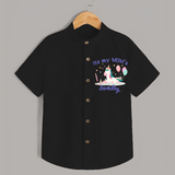Newborn Shirt with Happy Birthday Mom Print | Keepsake Gift Idea - BLACK - 0 - 6 Months Old (Chest 23")