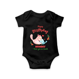 Mom Birthday Outfit for Baby Romper/Bodysuit | Soft Cotton Romper/Onesie - BLACK - 0 - 3 Months Old (Chest 16")