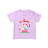 Mom Birthday Outfit for Baby T-Shirt | Soft Cotton T-Shirt - LILAC - 0-5 Months Old (Chest 17")