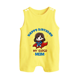 Baby Romper/Sleeveless Romper for Mommy's Big Day | Unique Birthday Gift - PASTEL YELLOW - 0 - 5 Months Old (Chest 18")