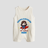 Baby Romper/Sleeveless Romper for Mommy's Big Day | Unique Birthday Gift - WHITE - 0 - 5 Months Old (Chest 18")