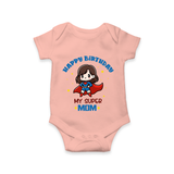 Baby Romper/Onesie for MommyÕs Big Day | Unique Birthday Gift - PEACH - 0 - 3 Months Old (Chest 16")