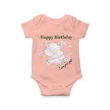Celebrate Mommy with This Baby Romper/Onesie | Perfect for Photoshoot - PEACH - 0 - 3 Months Old (Chest 16")