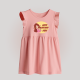 Baby's First Gift to Mom | Happy Birthday Baby Frock | Perfect for Photos - BABY PINK - 0 - 3 Months Old (Chest 17")