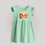 Baby's First Gift to Mom | Happy Birthday Baby Frock | Perfect for Photos - MINT GREEN - 0 - 3 Months Old (Chest 17")