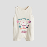 Baby Romper/Sleeveless Romper for Mommy's Birthday | Soft Cotton Outfit for Newborns - WHITE - 0 - 5 Months Old (Chest 18")