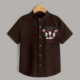 Baby Shirt for Mommy's Birthday | Soft Cotton Outfit for Newborns - CHOCOLATE BROWN - 0 - 6 Months Old (Chest 23")