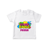 Rang Barse Customized Name T-Shirt - WHITE - 0-5 Months Old (Chest 17")