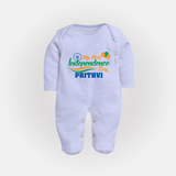 My First Independence Tricolour Celebration Full Body Suit - BABY BLUE - New Born (Chest 7.5")