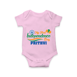 My First Independence Tricolour Celebration Romper - BABY PINK - New Born (Chest 14")