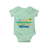 My First Independence Tricolour Celebration Romper - MINT GREEN - New Born (Chest 14")