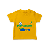 My First Independence Tricolour Celebration T Shirt - CHROME YELLOW - 0-5 Months Old (Chest 17")