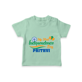 My First Independence Tricolour Celebration T Shirt - MINT GREEN - 0-5 Months Old (Chest 17")