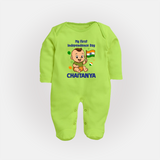 My First Independence Little Patriot Full Body Suit - LIME GREEN - New Born (Chest 7.5")