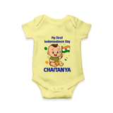 My First Independence Little Patriot Romper - PASTEL YELLOW - New Born (Chest 14")