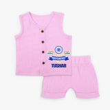 My First Independence Ashoka Pride Jabla Set - BABY PINK - 0 - 3 Months Old (Chest 9.8")