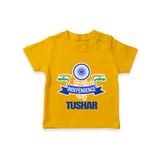 My First Independence Ashoka Pride T Shirt - CHROME YELLOW - 0-5 Months Old (Chest 17")