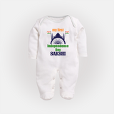 My First Independence Heritage Skyline Full Body Suit - WHITE - New Born (Chest 7.5")