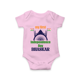 My First Independence Heritage Skyline Romper - BABY PINK - New Born (Chest 14")