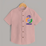 I Love My India Tricolour Pride Shirt - PEACH - 0 - 6 Months Old (Chest 23")