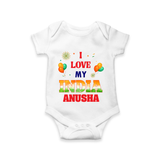 I Love My India Celebration Romper - WHITE - New Born (Chest 14")