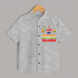 I Love My India Celebration Shirt - GREY - 0 - 6 Months Old (Chest 23")