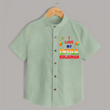 I Love My India Celebration Shirt - MINT GREEN - 0 - 6 Months Old (Chest 23")
