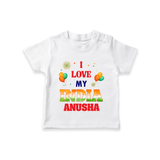 I Love My India Celebration T Shirt - WHITE - 0-5 Months Old (Chest 17")
