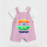 One Nation Infinite Pride Personalised Kid Dungaree - BABY PINK - 0 - 5 Months Old (Chest 18")