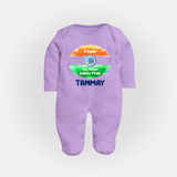 Tricolour Infinite Pride Full Body Suit - LILAC - New Born (Chest 7.5")