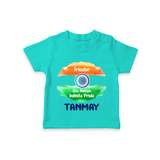 Tricolour Infinite Pride T Shirt - TEAL - 0-5 Months Old (Chest 17")