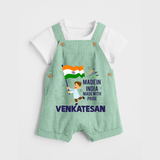 Made in India Made with Pride Customized Kid Dungaree - MINT GREEN - 0 - 5 Months Old (Chest 18")