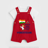 Made in India Made with Pride Customized Kid Dungaree - RED - 0 - 5 Months Old (Chest 18")