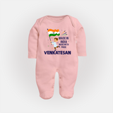 Made in India Little Patriot Full Body Suit - BABY PINK - New Born (Chest 7.5")