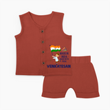 Made in India Made with Pride Customized Kid Jabla Set - TOFFEE - 0 - 3 Months Old (Chest 9.8")