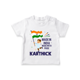 Made in India Little Patriot T Shirt - WHITE - 0-5 Months Old (Chest 17")