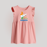 Vande Mataram India Map Baby Frock - BABY PINK - 0 - 3 Months Old (Chest 17")