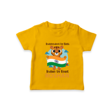 Indian by Heart Tiger Pride T Shirt - CHROME YELLOW - 0-5 Months Old (Chest 17")