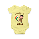 Spirit of 1947 Little Soldier Romper - PASTEL YELLOW - New Born (Chest 14")