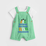 Real Heroes Wear Tiranga Customized Kid Dungaree - GREEN - 0 - 5 Months Old (Chest 18")