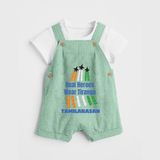 Real Heroes Wear Tiranga Customized Kid Dungaree - MINT GREEN - 0 - 5 Months Old (Chest 18")