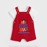 Real Heroes Wear Tiranga Customized Kid Dungaree - RED - 0 - 5 Months Old (Chest 18")